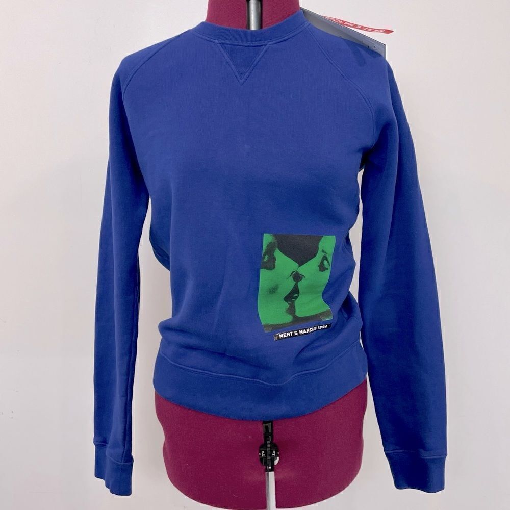 DSQUARED2 NEW Blue Cotton Sweatshirt Womens M
